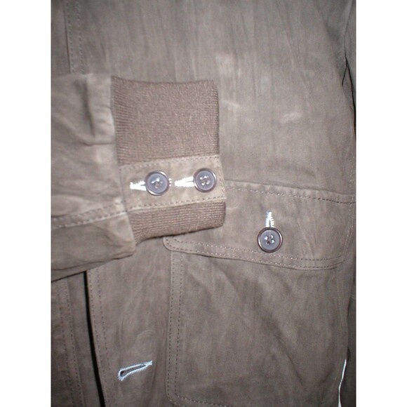 New NWT $1900 Mens M L US 40 Designer 50 Italy Gimo's Suede Leather Jacket Brown - Picture 9 of 11